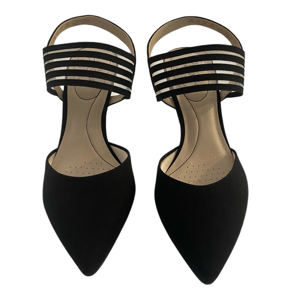 LifeStride Sanya Black Slingback Pumps- 8.5 M